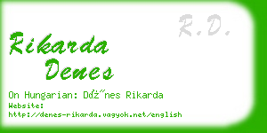 rikarda denes business card
